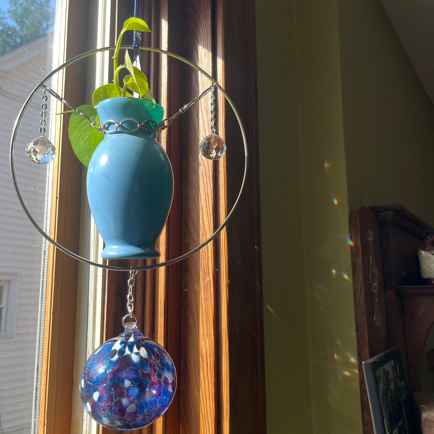 Blue Propagation station with glass sphere